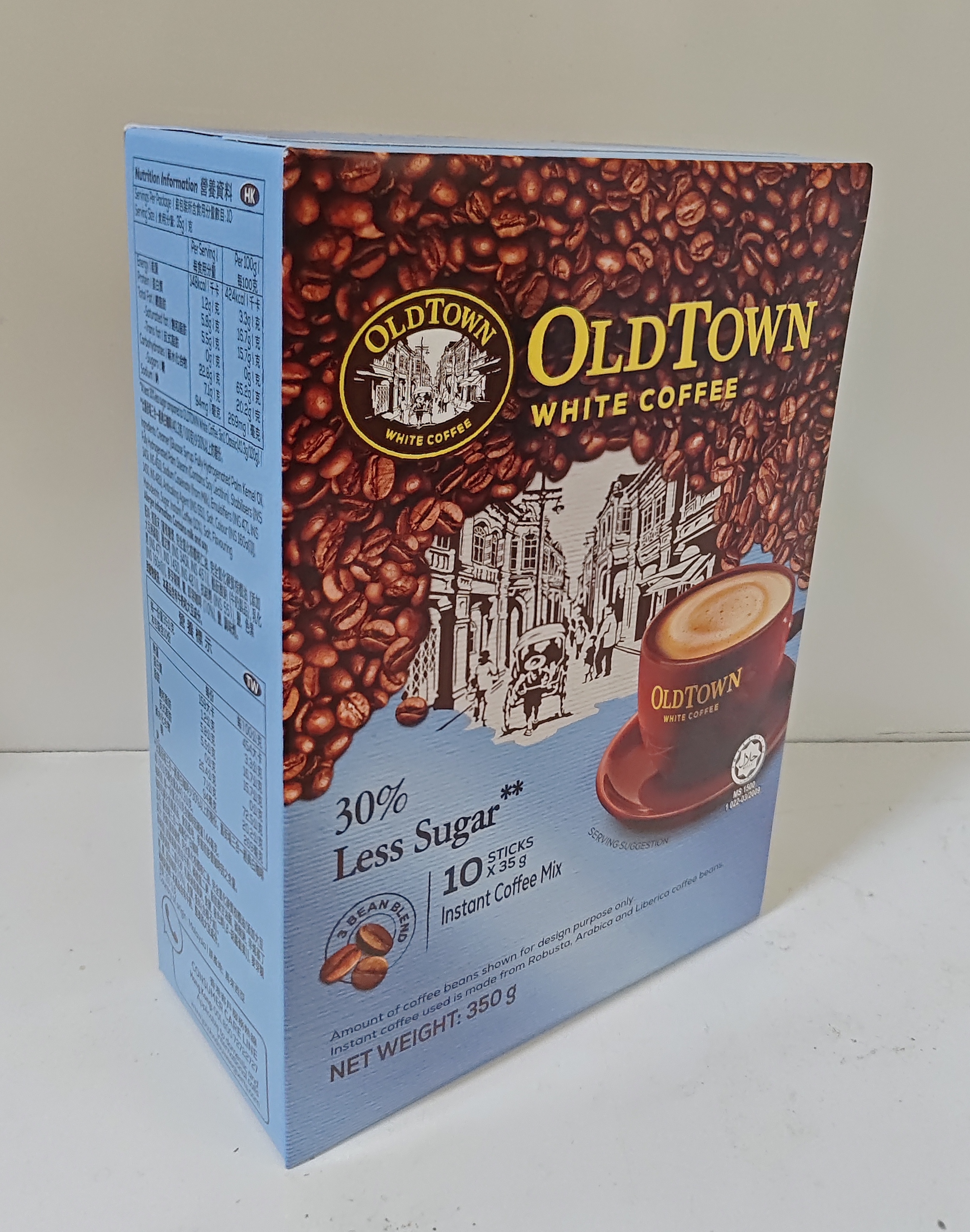 1001089-旧街场3合1白咖啡减糖分350g